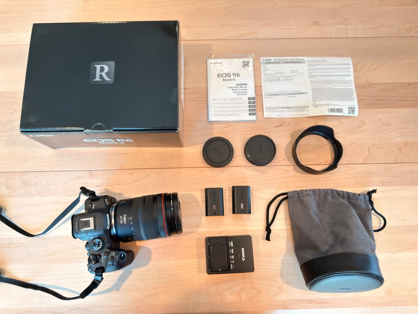 Canon EOS R6 20.1MP Mirrorless Camera - Black (RF 24-105mm f/4 L IS USM Lens...