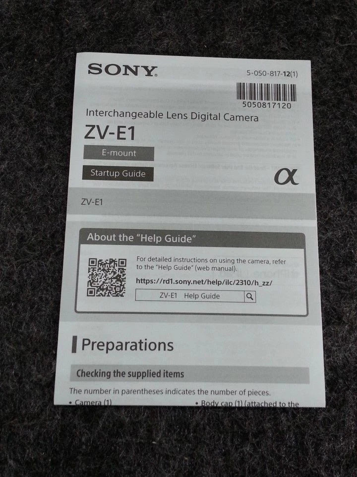 SONY ZV-E1 Mirrorless Camera 12MP Black E-Mount