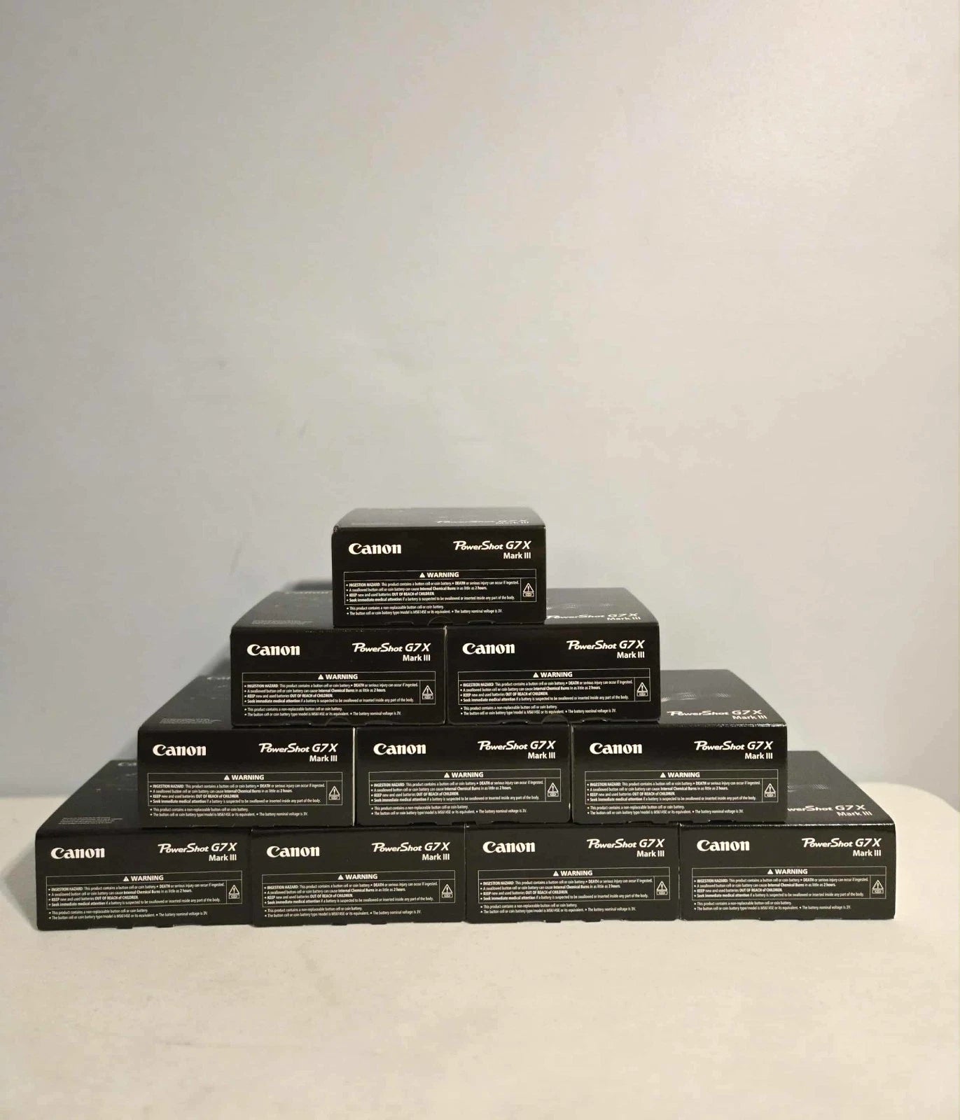 LOT of 10 Canon PowerShot G7 X Mark III 20.1 Digital Camera Black - BRAND NEW